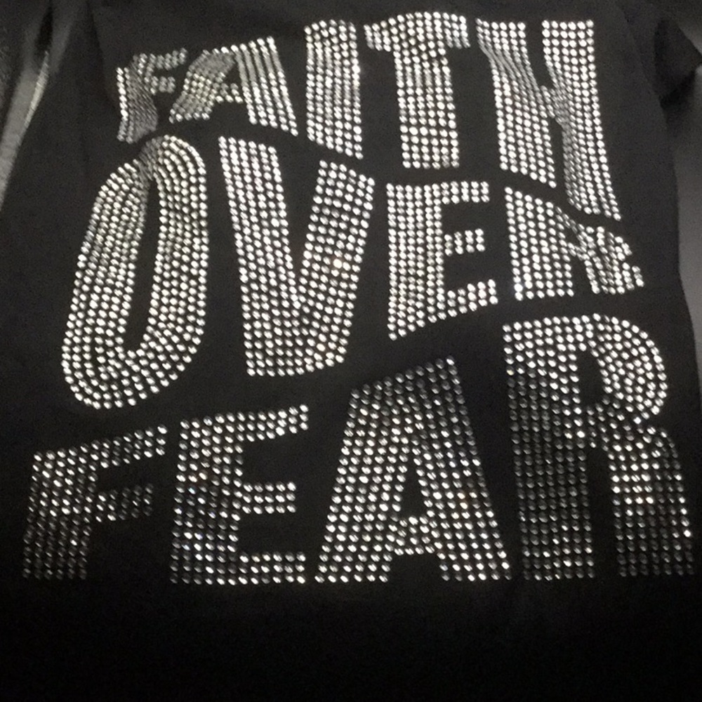 Faith over Fear Rhinestone Shirt